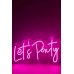 Neon Let`s Party Led Aydınlatma Tabela